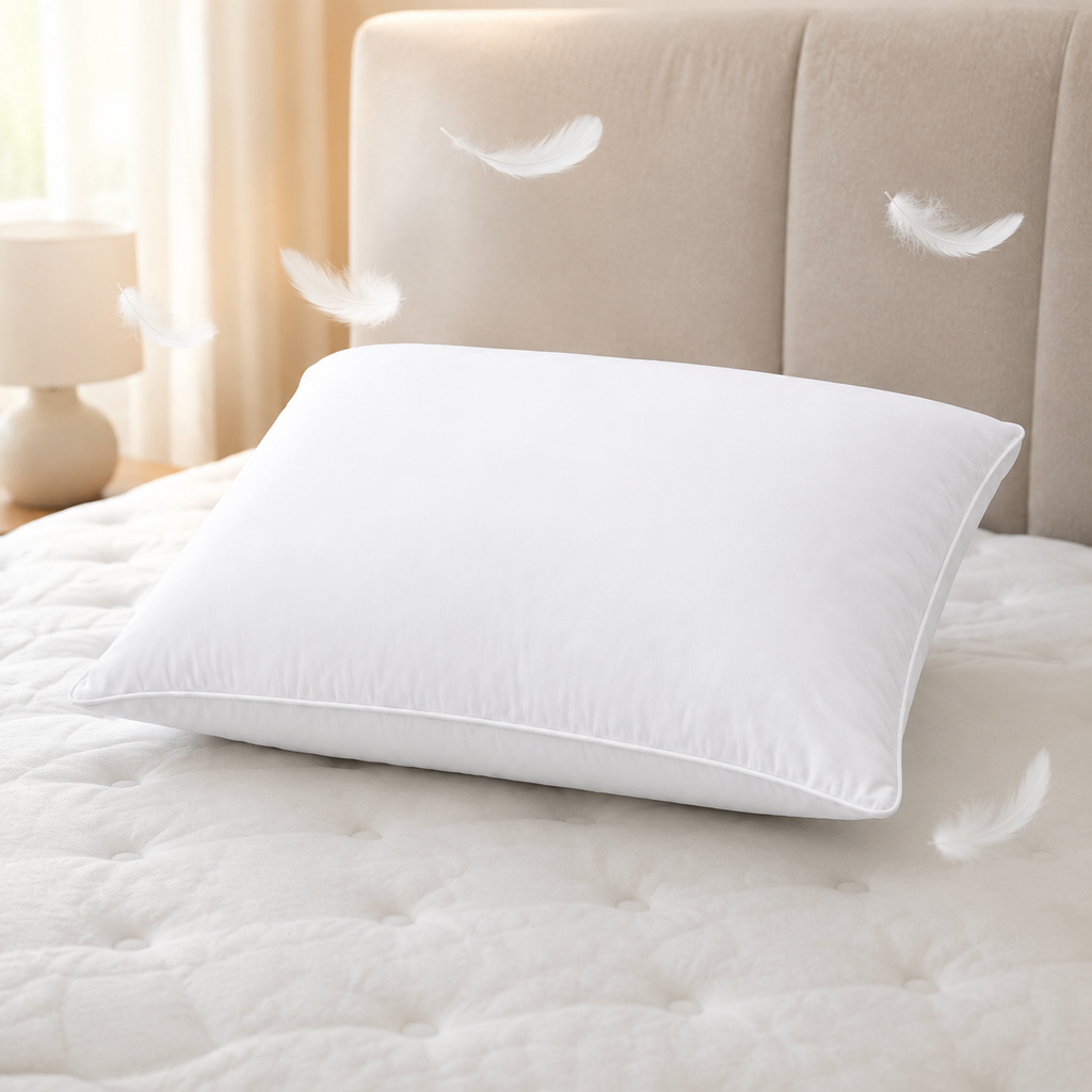 Pernă Basic cu puf și pene de rață – 50 × 70 cm