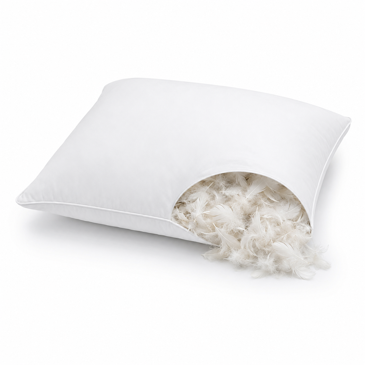 Pernă Basic cu puf și pene de rață – 50 × 70 cm