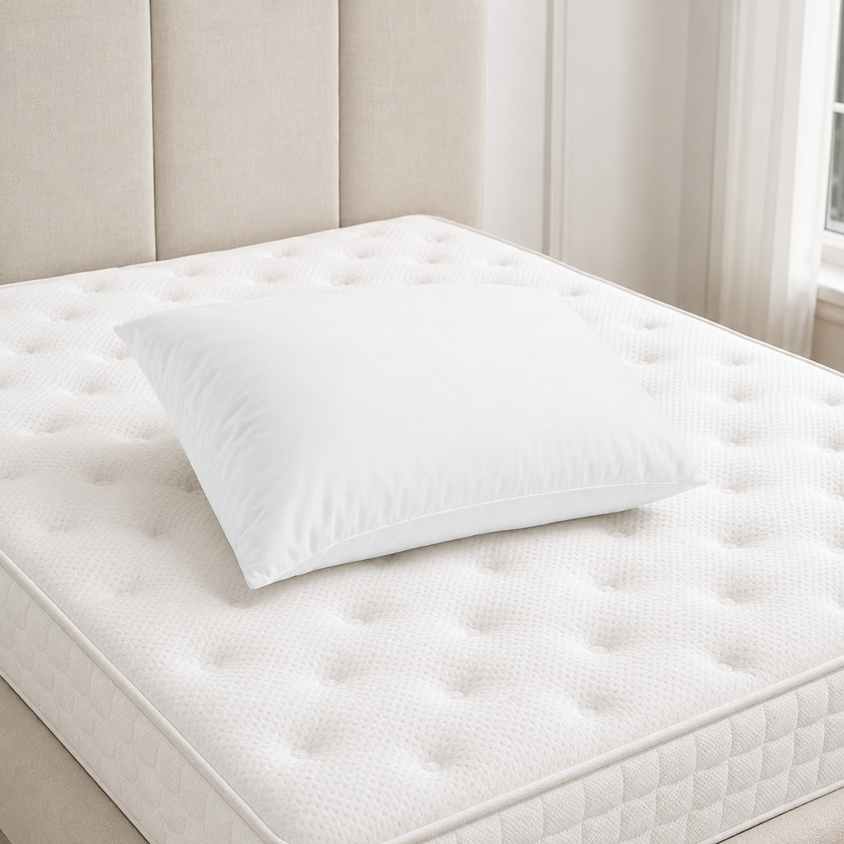 Pernă Clasic cu puf siliconic și înveliș Percale – 50 × 70 cm