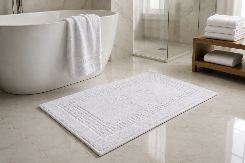 Set de 10 prosoape tip covoraș de picioare Triumph, cu bordură grecească – 700 g/m²