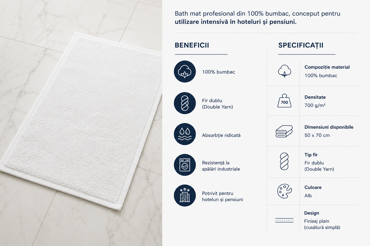 Set de 10 prosoape tip covoraș de picioare Vermont, 50 × 70 cm – 700 g/m²
