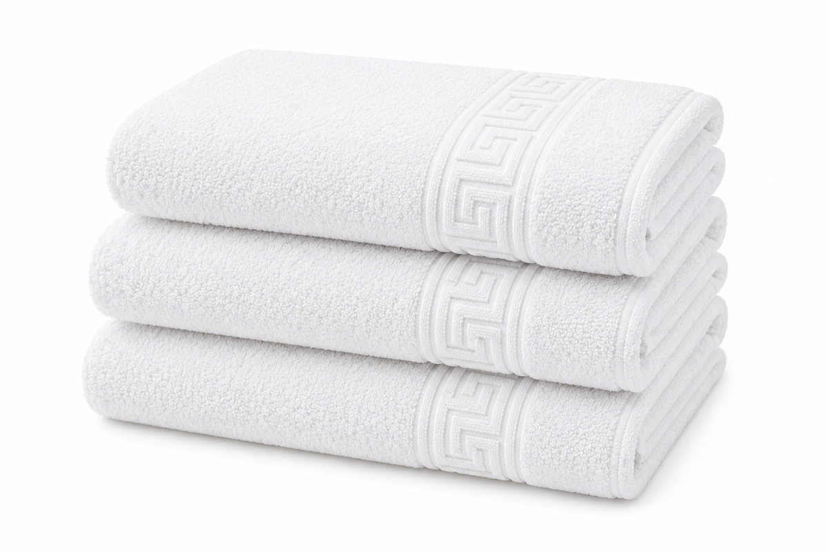 Set de 10 prosoape Triumph, fir dublu, cu bordură grecească, 50 × 100 cm – 500 g/m²