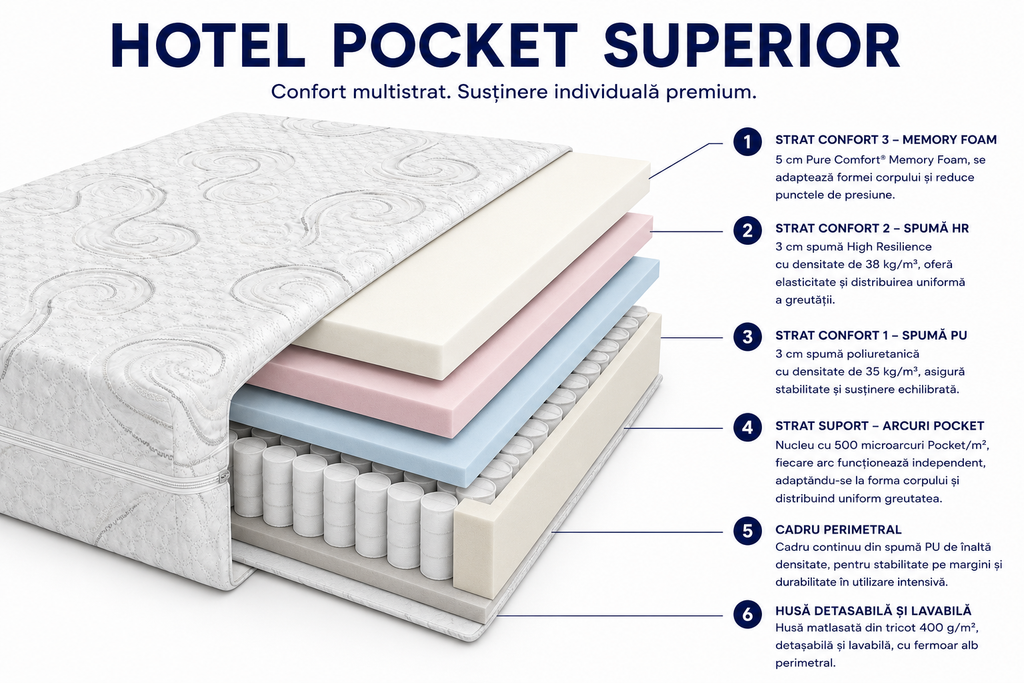 Saltea Hotel Pocket Superior