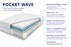 Saltea Pocket Wave, cu spumă Memory și arcuri Pocket