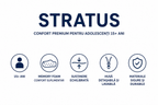 Saltea pentru adolescenți Stratus – Memory, 2 straturi de spumă