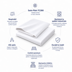 Cearșaf Satin Plain – Set 5/10 buc