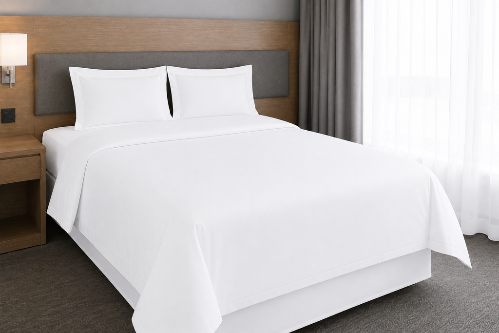 Lenjerie pat King size Satin Plain (învelitoare pernă cu bordură) - set 5/10 buc