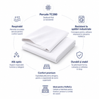 Cearșaf Percale Plain – Set 5/10 buc