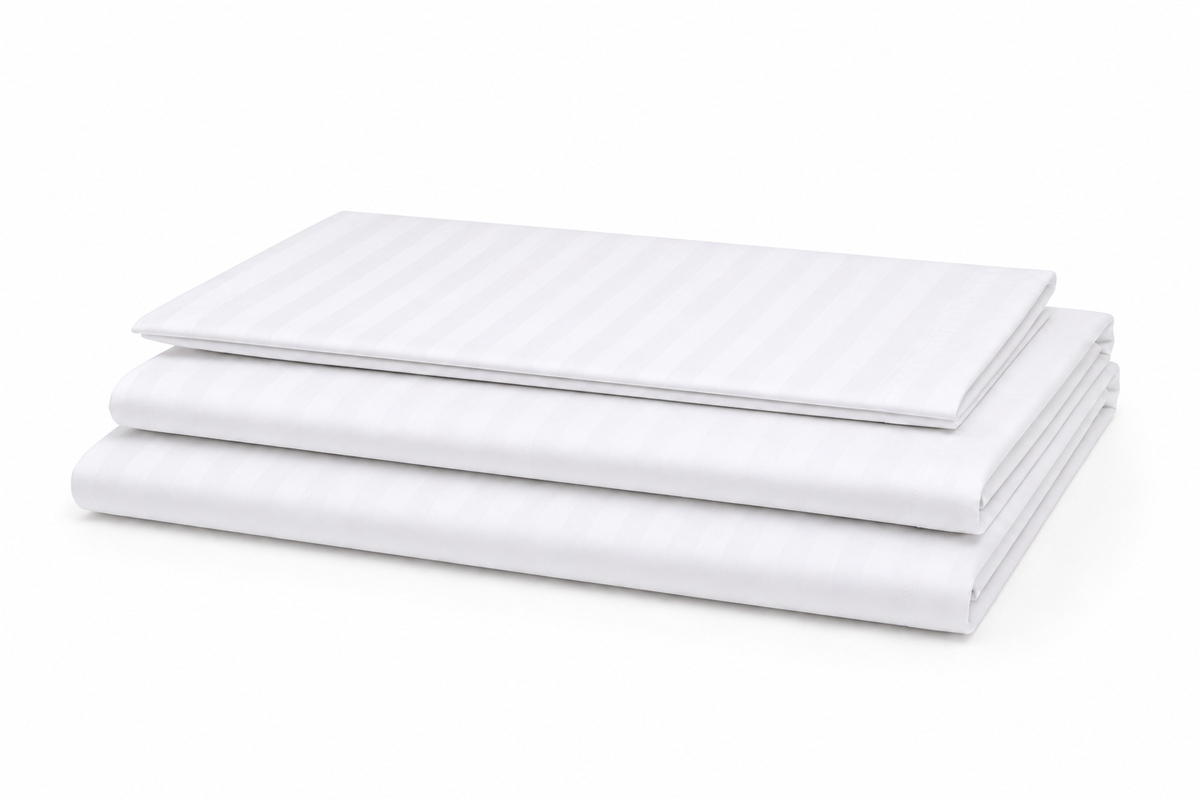 Lenjerie pat King size, Damasc Satin 10 mm (învelitoare de pernă cu bordură) - set 5/10 buc