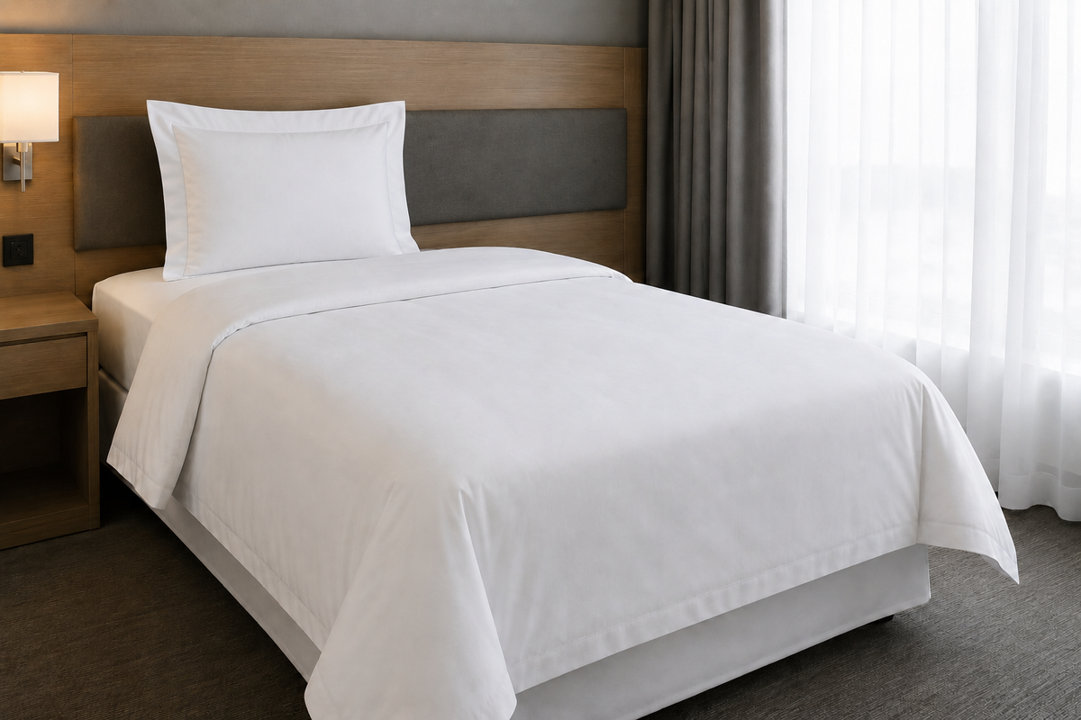 Lenjerie pat Single Satin Plain (învelitoare de pernă cu bordură) - set 5/10 buc